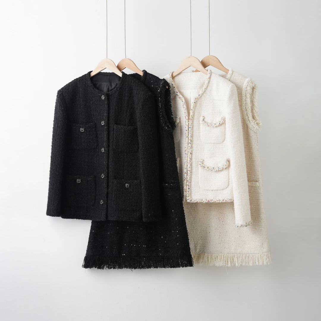 2025早春法式轻奢富家千金小香风外套网红套装裙新款时尚两件套女