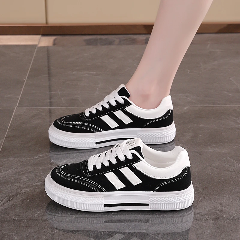 斯米尔春季新款帆布鞋百搭平底小白鞋透气学生布鞋爆款潮流休闲鞋