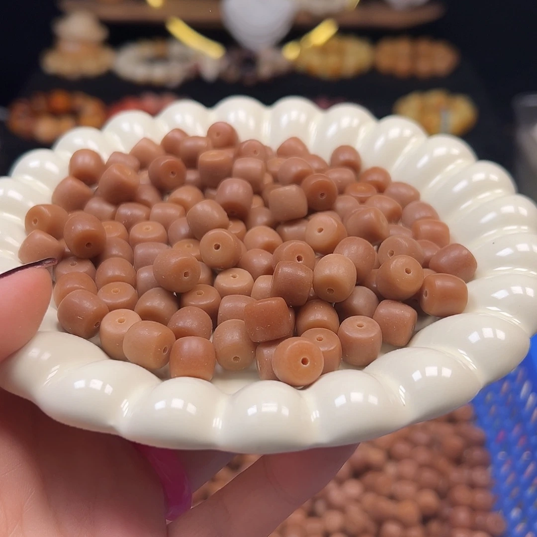 菩提根/象牙果手串卡11老料咖直切500颗