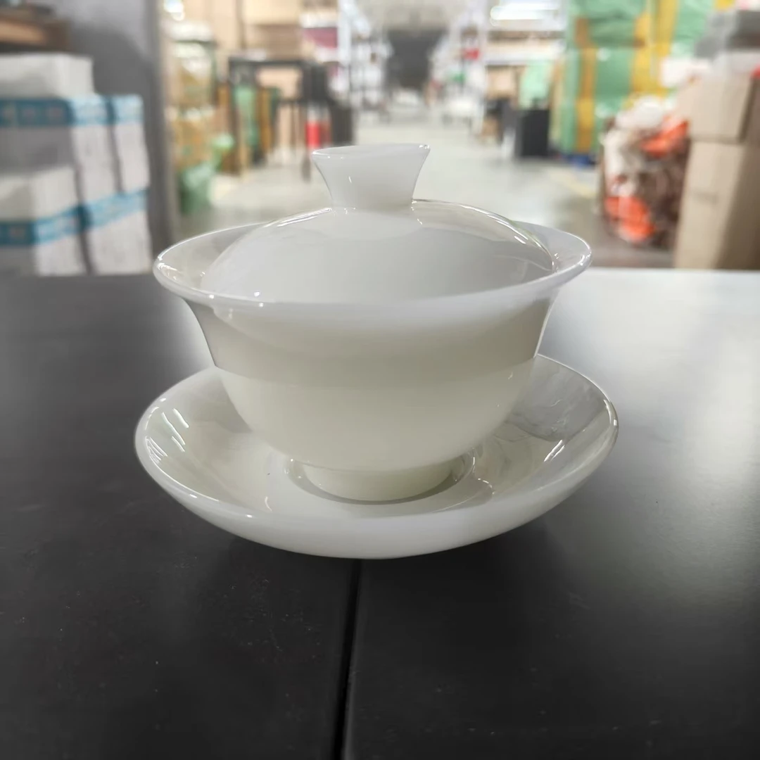 璞玉上釉款-元宝盖碗 小+压手杯+2个反口杯CC9928