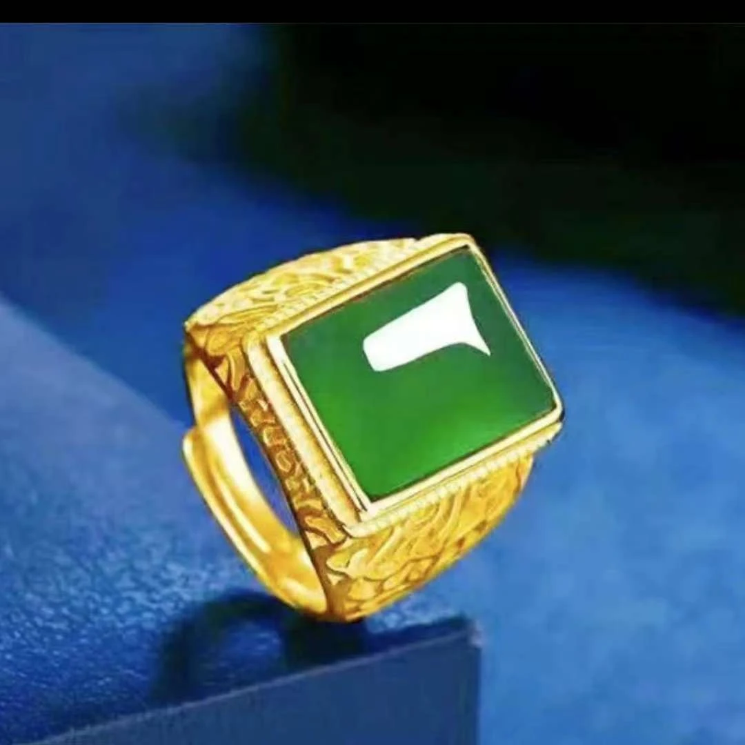 复古时尚男士霸气金色戒指【XF】