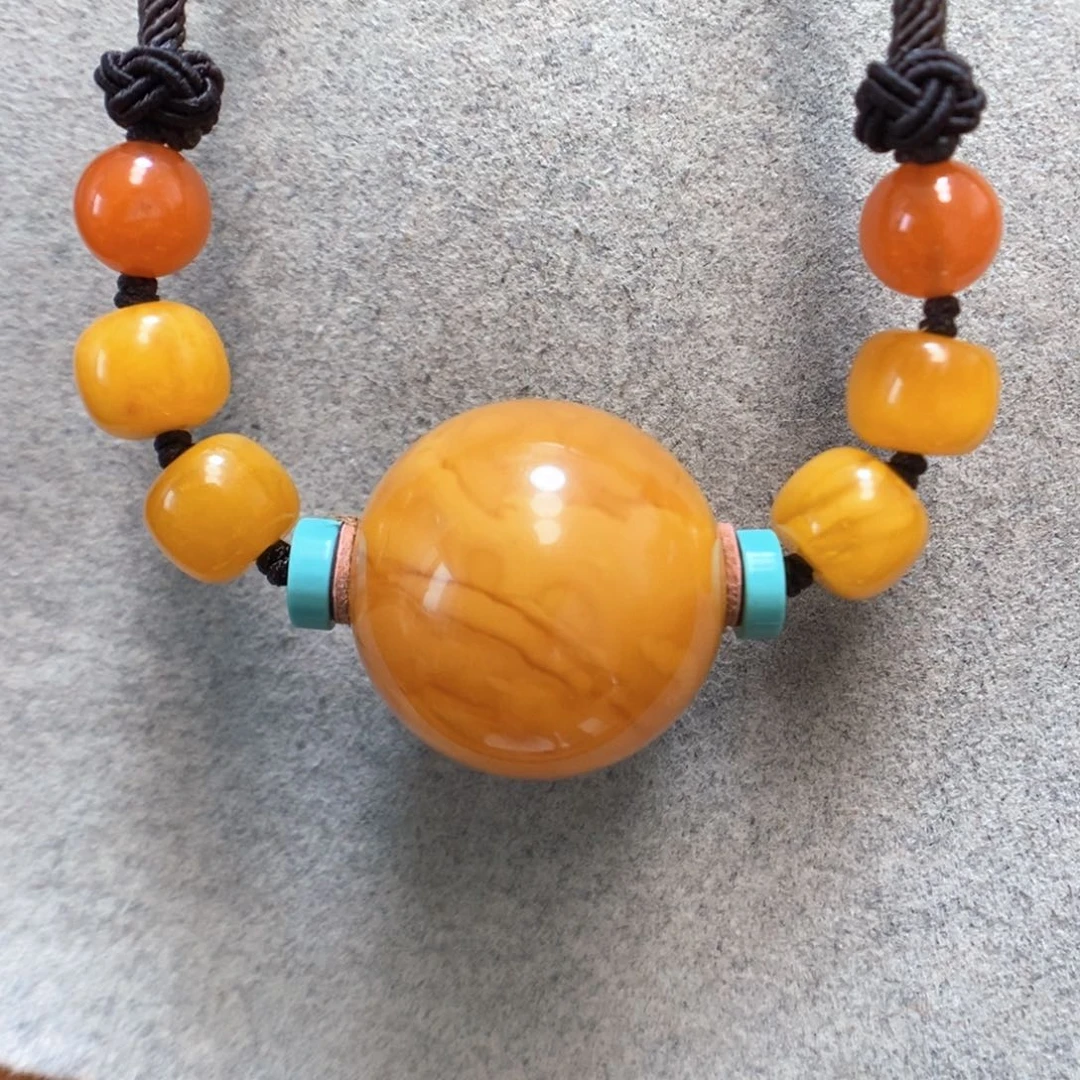 未镶嵌项链蜜蜡蜜蜡锁骨