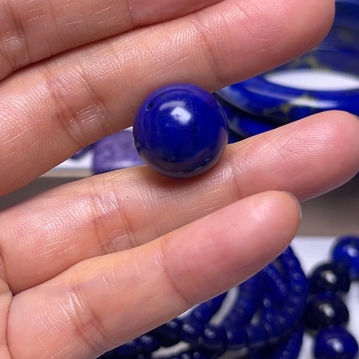 青金石吊坠(不含链)未镶嵌元*单珠16mm瑕疵不退不换