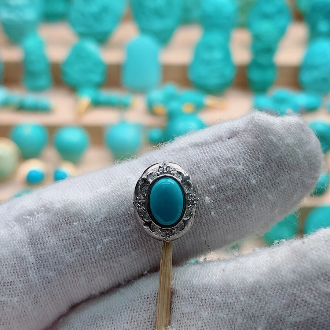 绿松石银S925镶嵌配饰