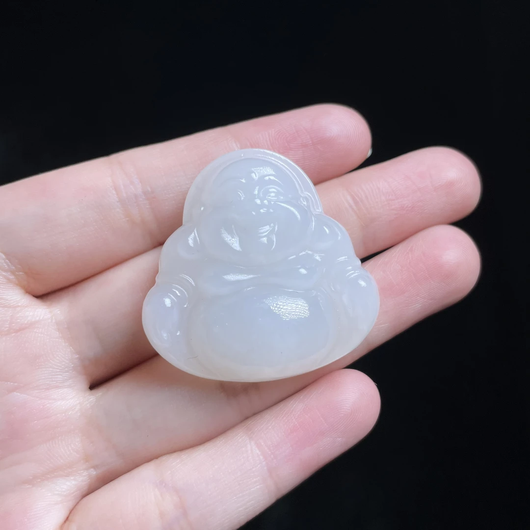 L【玉氏珠宝】和田玉佛公吊坠-约34*9mm 多样性发一 CAN820809