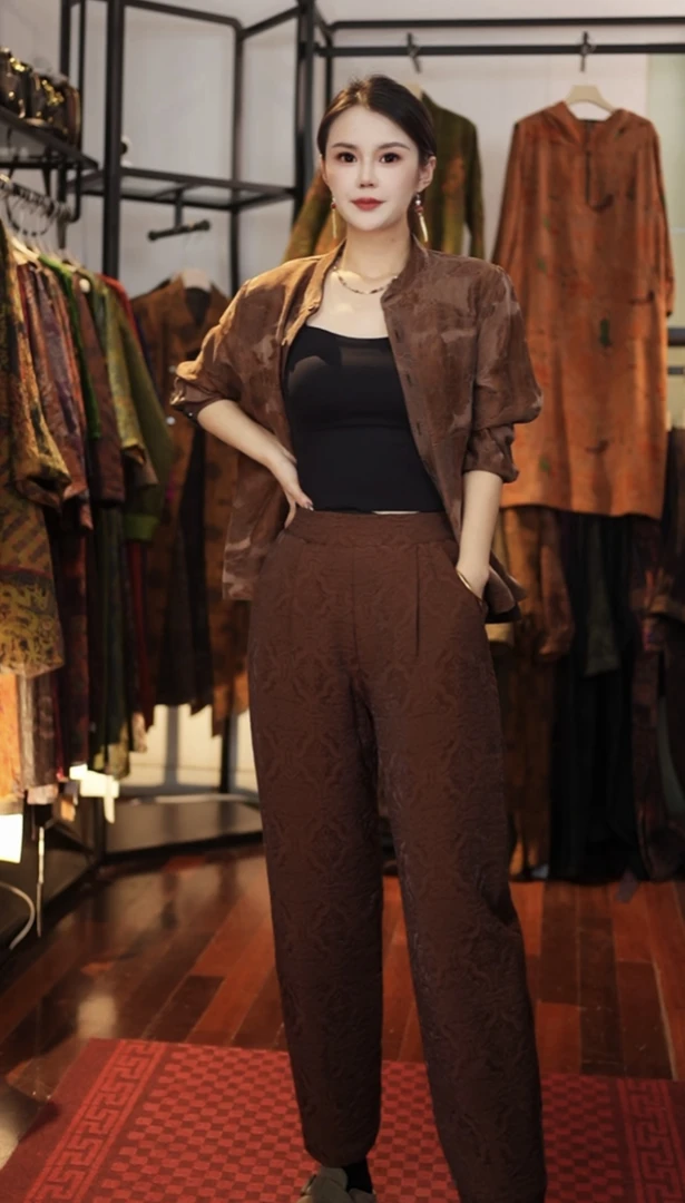 【云棠棉裤】女士复古休闲气质新中式时尚棉裤三色云棠棉裤