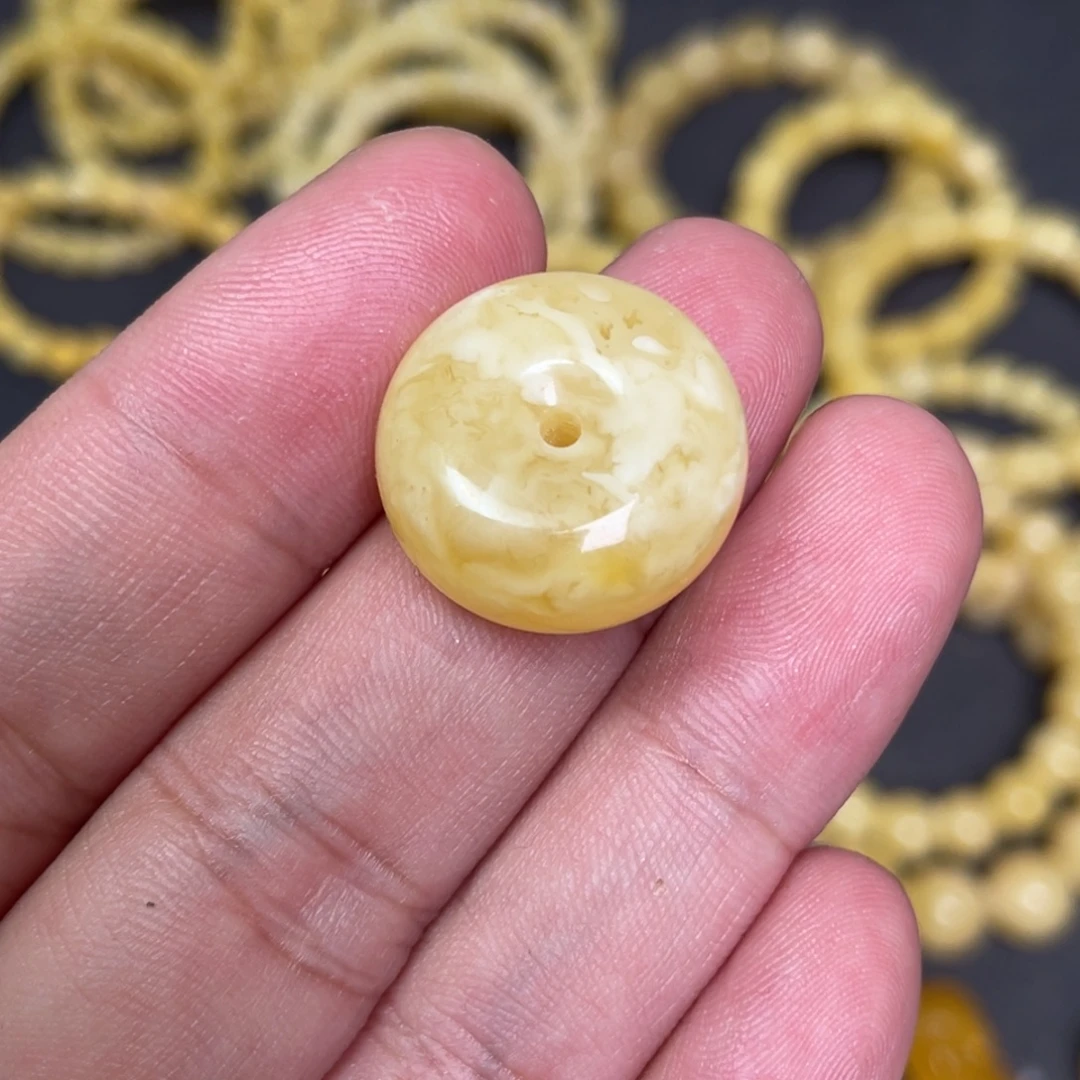 蜜蜡未镶嵌裸石蜜蜡平安扣