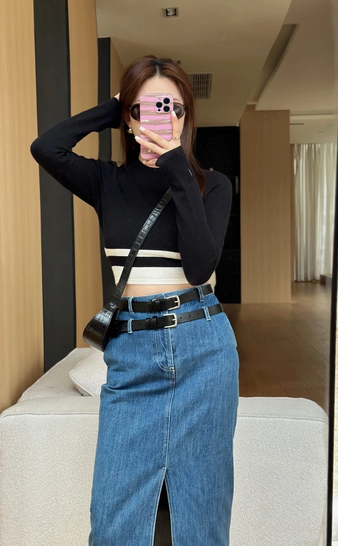 【烨宝家】【微剪标RDW】148空气层休闲中裙（退货运费自理谨慎下单）