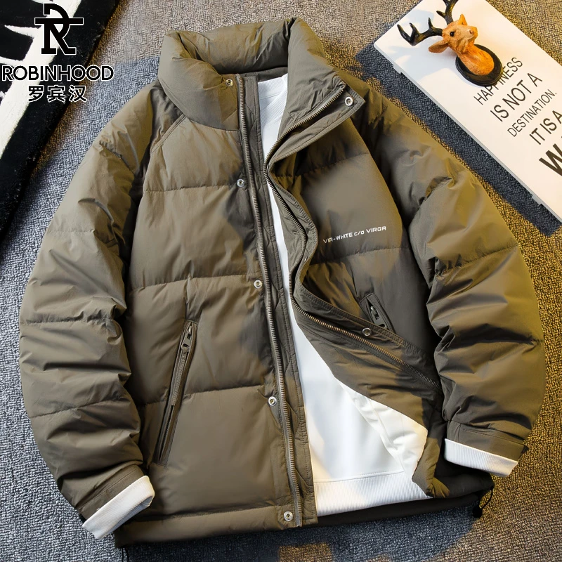 罗宾汉/ROBINHOOD立领棉服男士冬季潮流轻薄痞帅休闲保暖棉衣外套