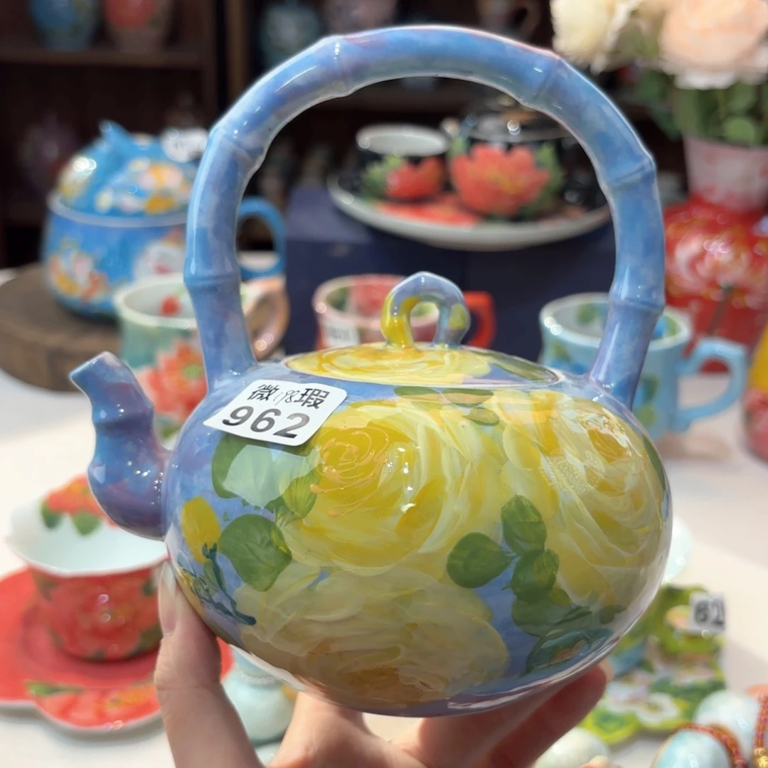 景德镇手绘高温釉下彩陶瓷茶具