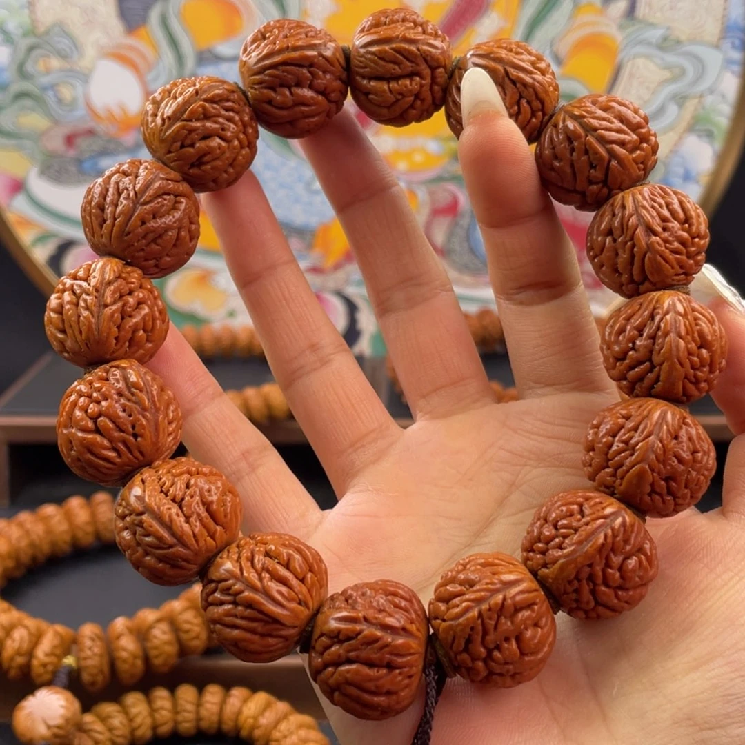 桃核手串22尺寸原桩五爪金龙