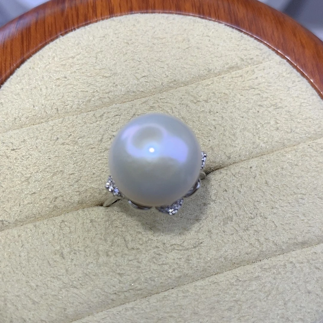合金戒指淡水珍珠