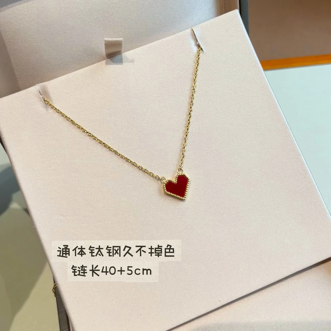 钛钢项链 BIBI【红色爱心】项链X039
