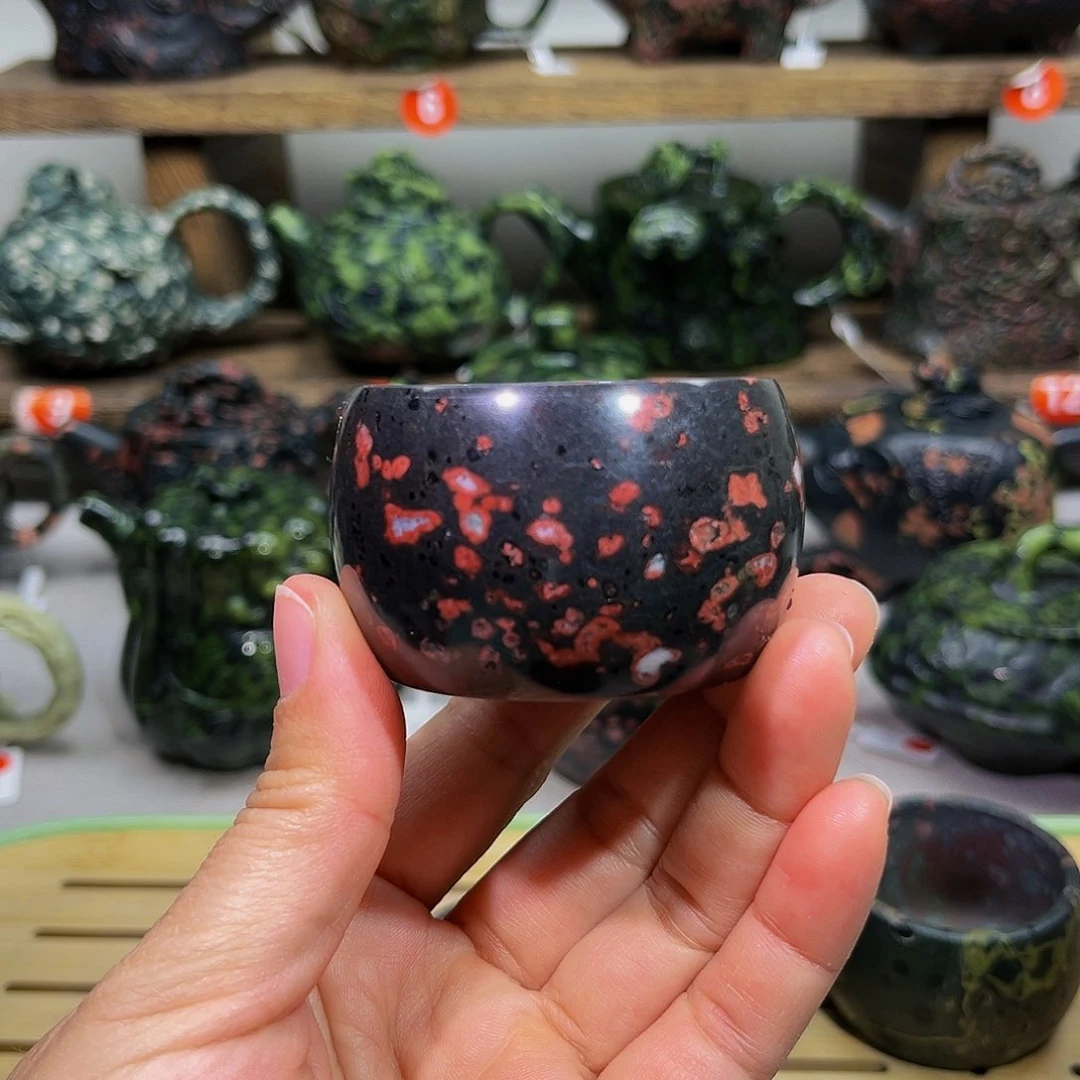 梅花石安山玉茶杯50cc
