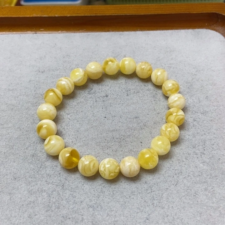 蜜蜡未镶嵌裸石手串