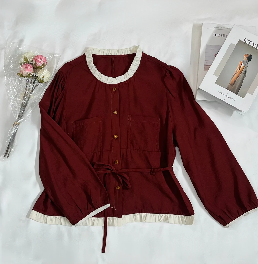 1055气质花边衬衫