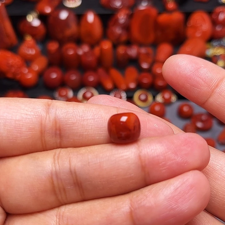 南红玛瑙未镶嵌配饰火焰纹老型10.3mm