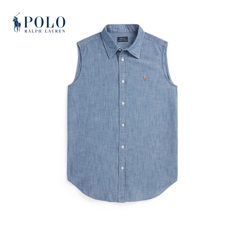 Ralph Lauren/拉夫劳伦女装 25年夏季棉质青年布无袖衬衫RL26874