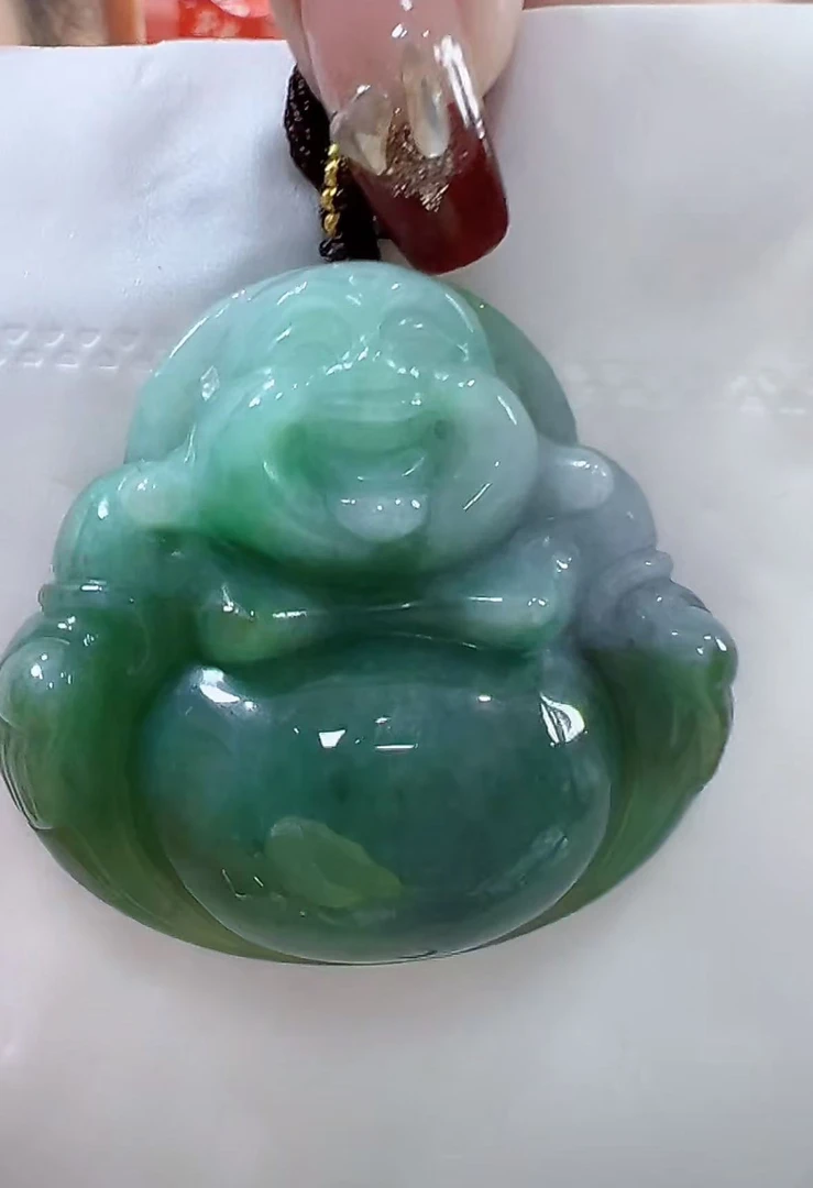 天然翡翠A货孤品吊坠123