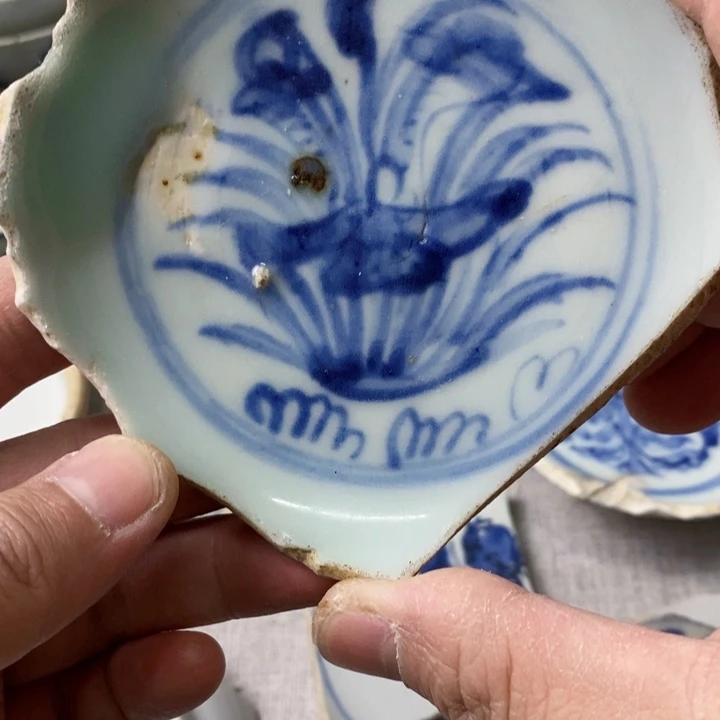 瓷片现代瓷器青花瓷片