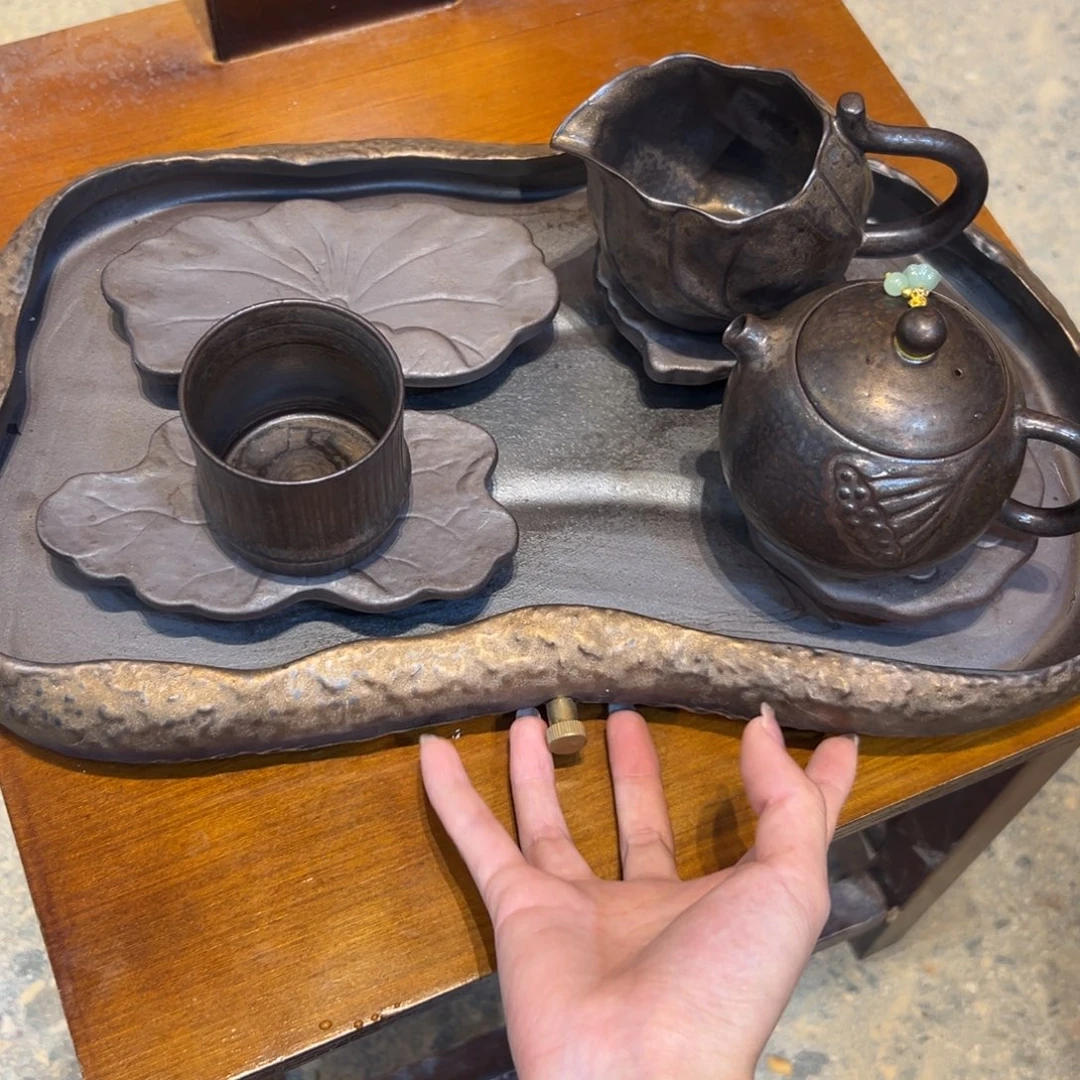 裸烧老岩泥原矿茶具