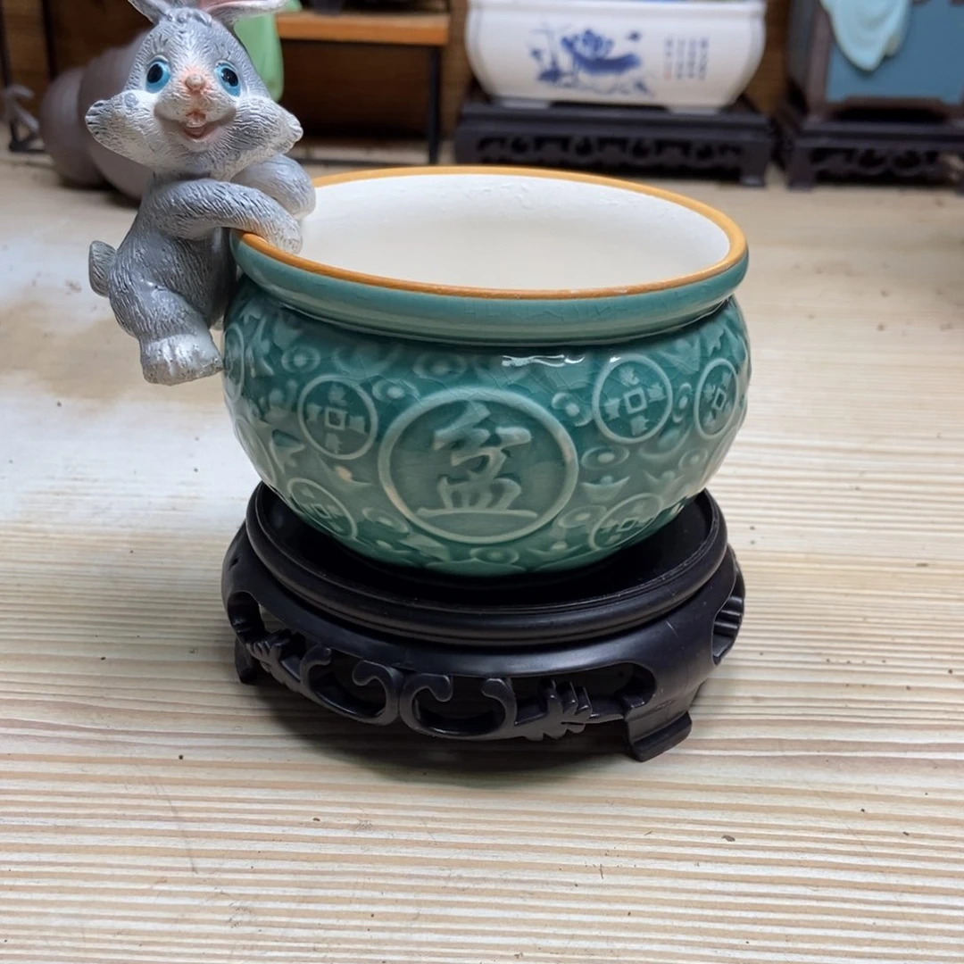 瓷片陶瓷花盆陶瓷艺术