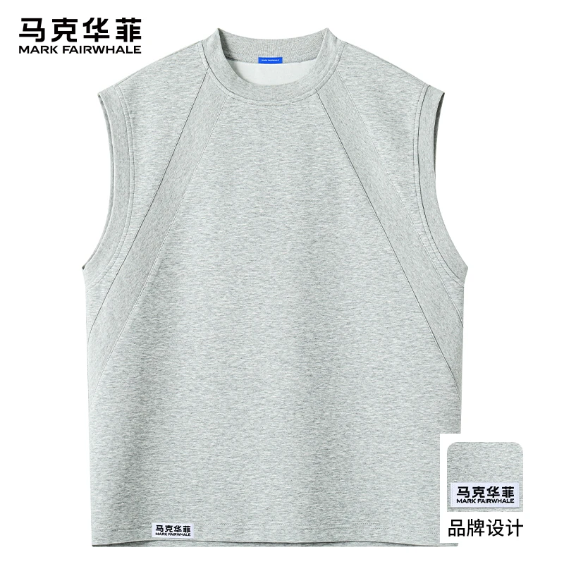 马克华菲美式潮流无袖T恤男士2025夏季新款宽松百搭休闲运动背心