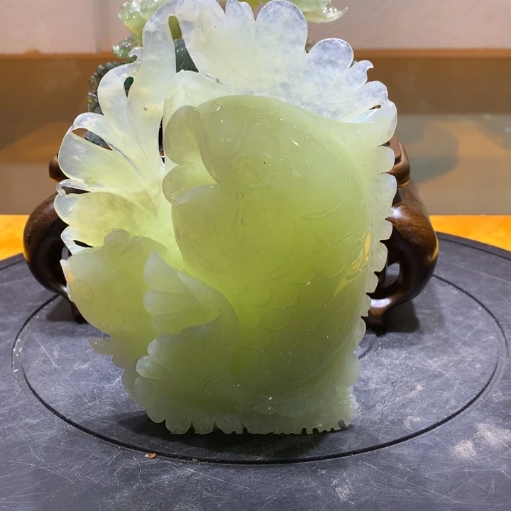 格***花玉家居摆件连年有余
