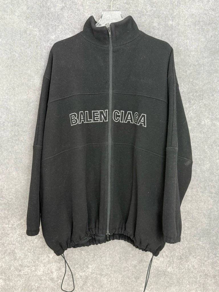 99新 Balenciaga/巴黎世家 羊毛棉服大衣 46码