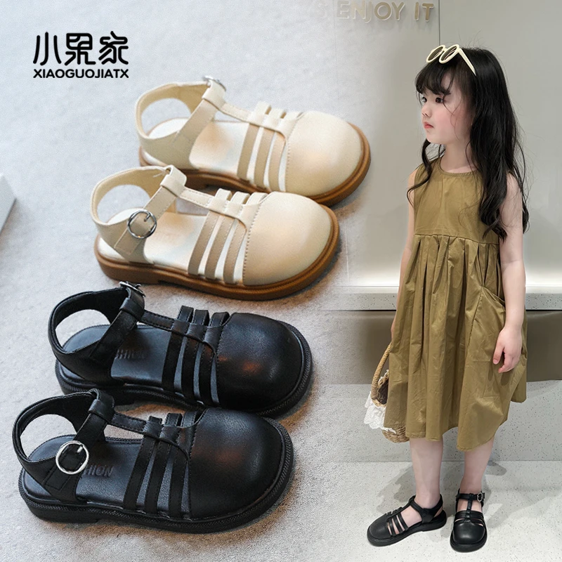 女童凉鞋包头夏季2025新款儿童罗马鞋女孩公主鞋女童鞋夏软底防滑