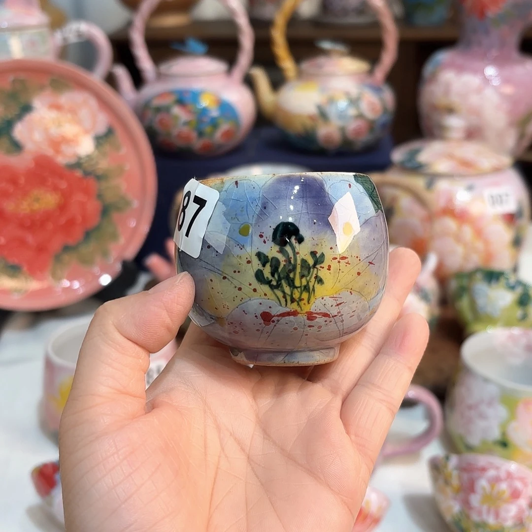 景德镇手绘高温釉下彩陶瓷茶具