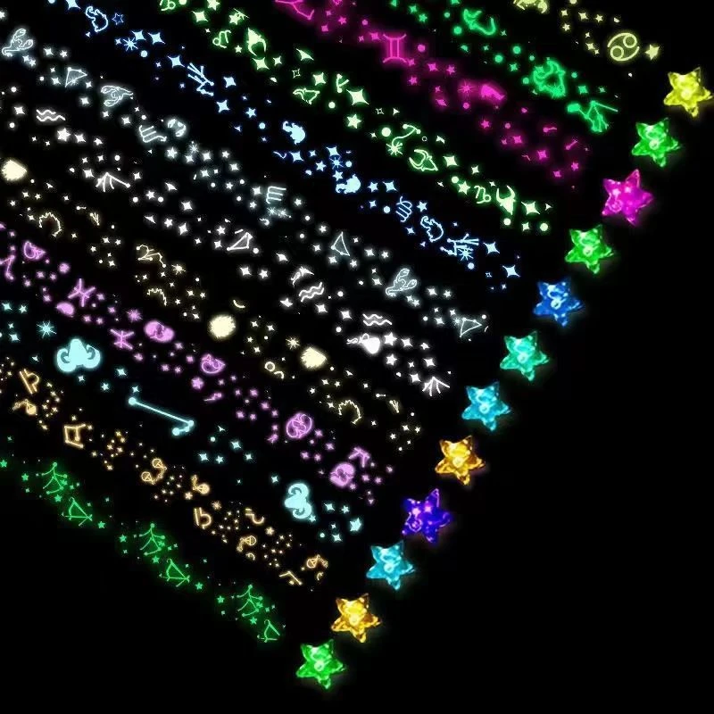 【1117人收藏】夜光星星折纸条幸运星荧光发光可写字送五星玻璃许