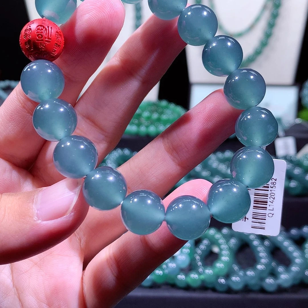 寻***藏翡翠未镶嵌手链天然a货翡翠手串12.5