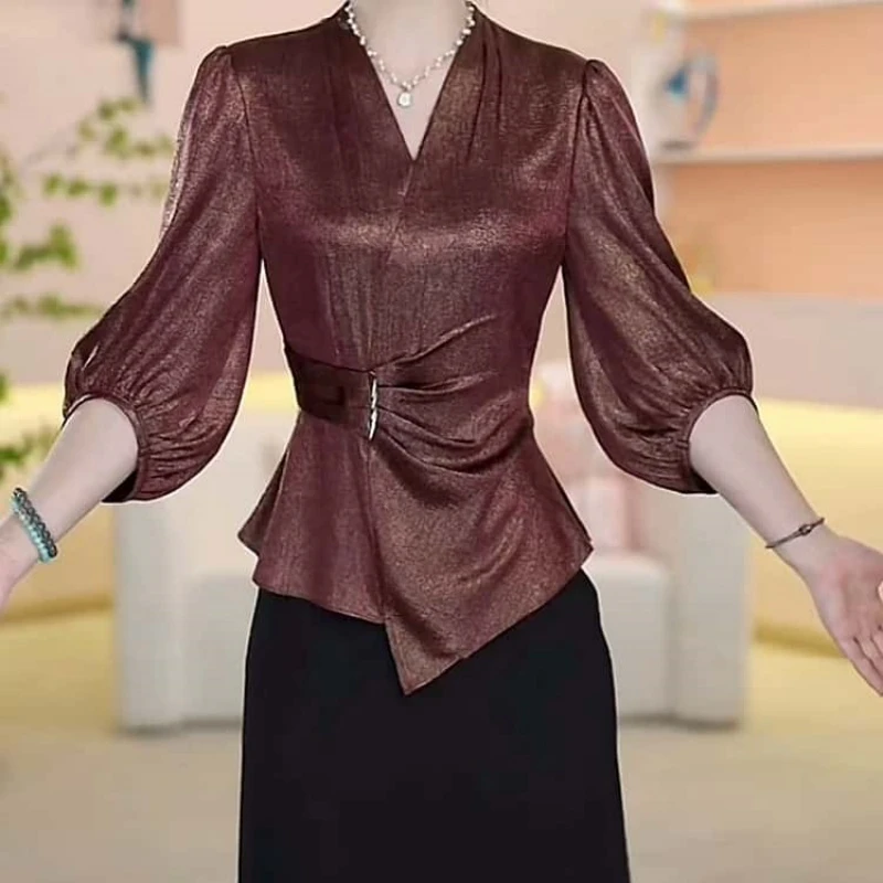 A450【连衣裙】2025早秋新款时尚高端轻奢优雅气质显瘦收腰连衣裙