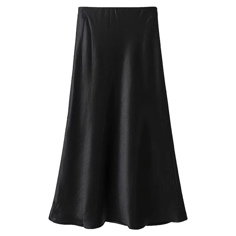 MT DISTORTION法式重磅缎面半身裙女高腰显瘦a字半裙