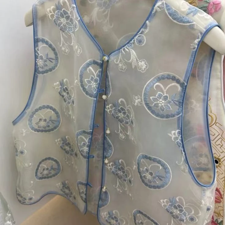 520/25328/152 时尚纯色宽松气质百搭中国风马甲