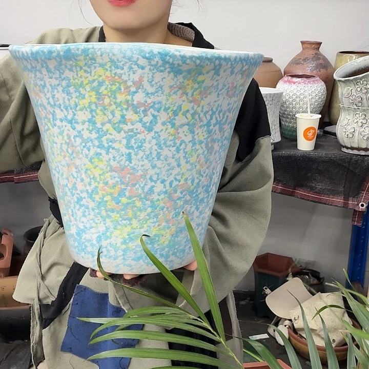 30×26×29 -粗陶花盆有孔-买买买