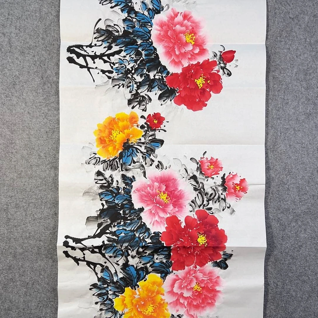 国画043 牡丹花等经济植物和花卉资源