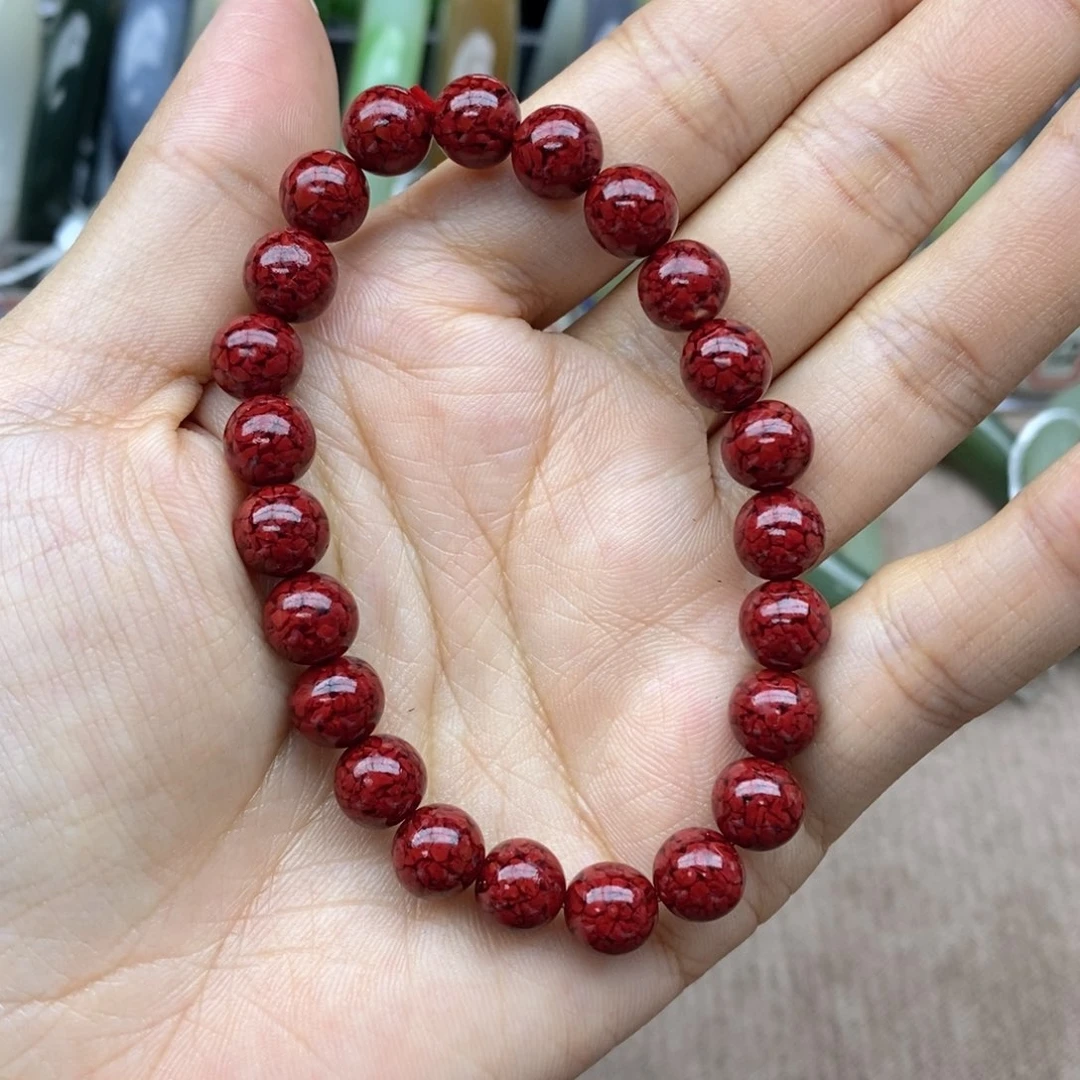 和田玉手串未镶嵌卡8