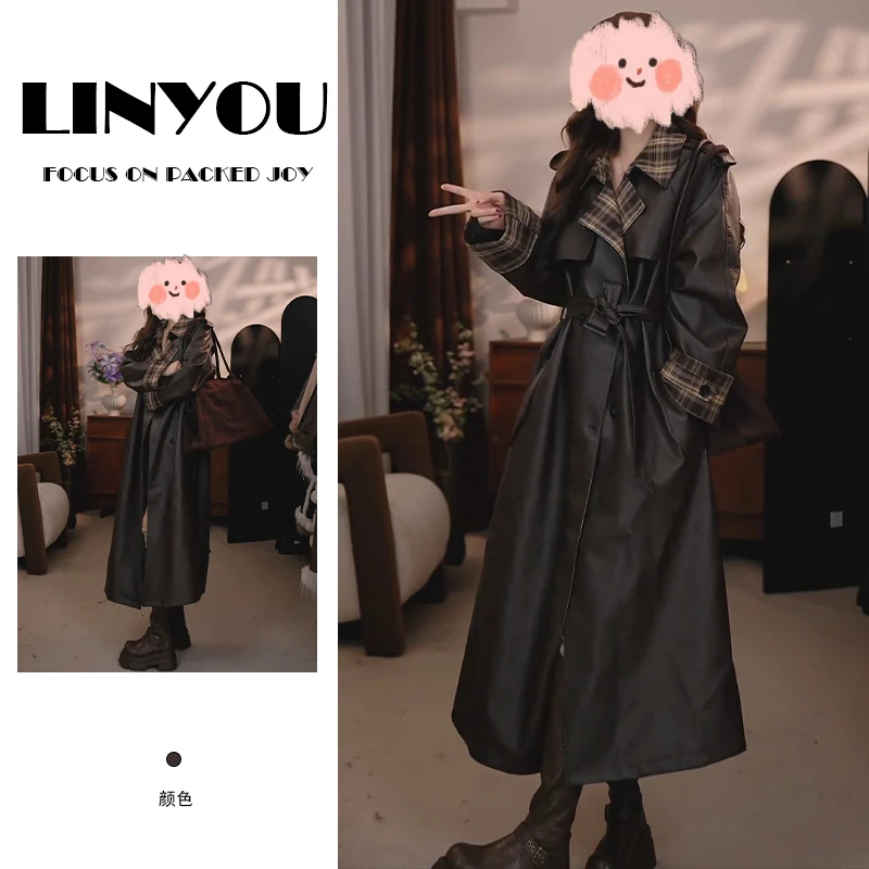 复古风衣外套女2025春秋季新款韩版设计感时尚百搭翻领风衣女大衣