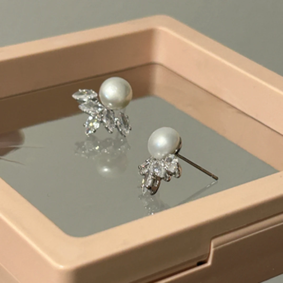 925银仿珍珠耳饰 珍珠耳钉925银针时尚百搭设计感简约轻奢