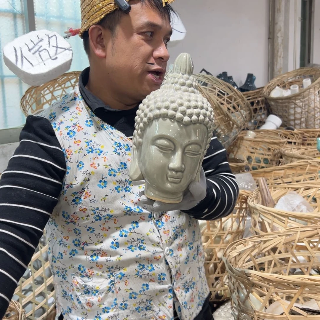 摆件174 号高中低温陶瓷工艺瓶（部分微瑕）