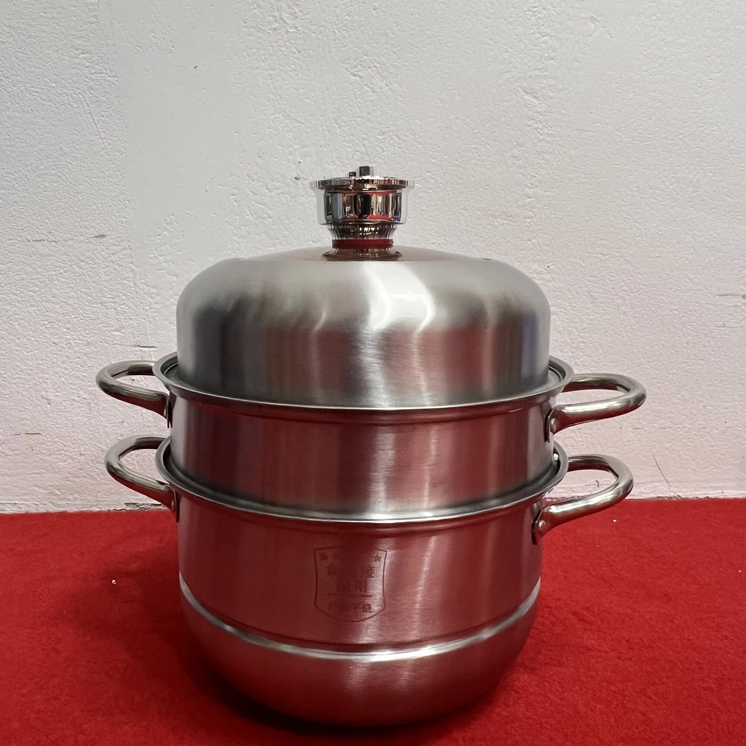 L916定时三层蒸锅304不锈钢加厚汤锅多层大容量双层电磁炉通用