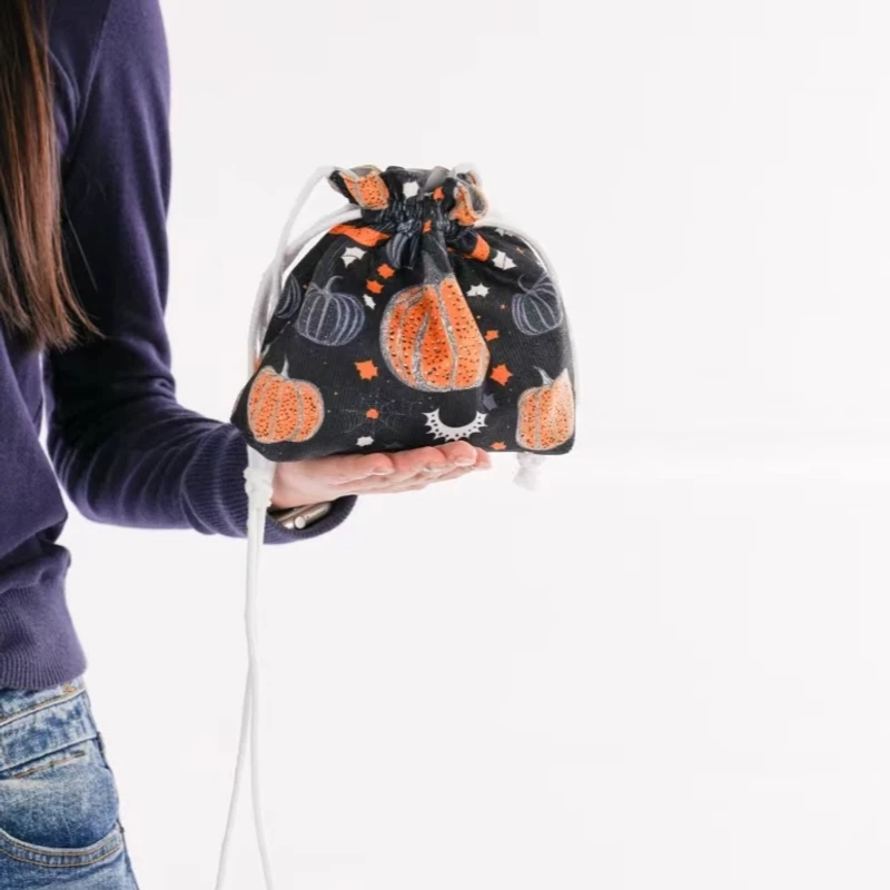 无则艺【长绳包】星空南瓜抽绳小包长绳包休闲百搭印花环保轻便学生