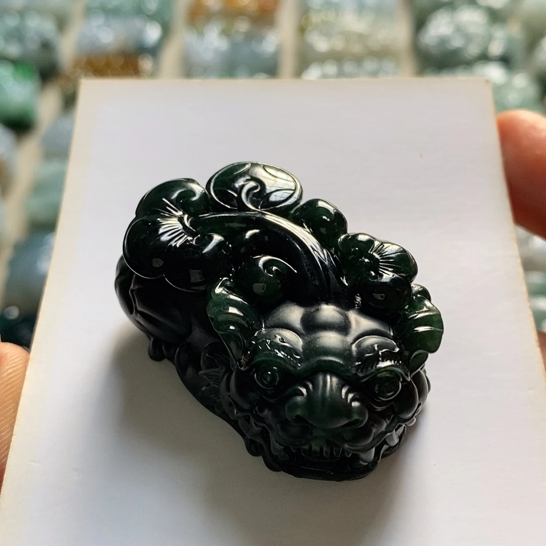 颈饰未镶嵌翡翠天然翡翠貔貅吊坠