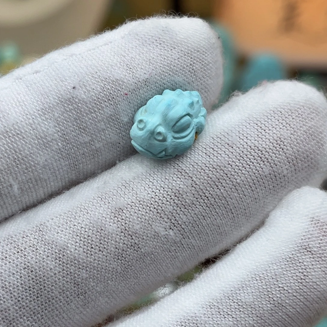 绿松石未镶嵌珠宝奇石鳄鱼 长度卡13 93