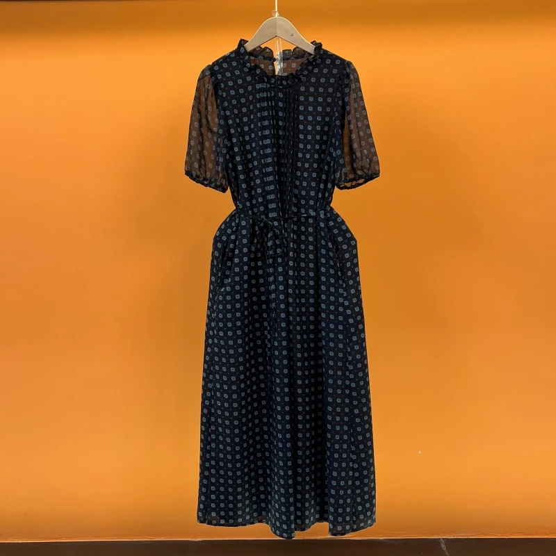 【富贵专属】2025夏季新款法式优雅设计师款收腰显瘦连衣裙-5504-2