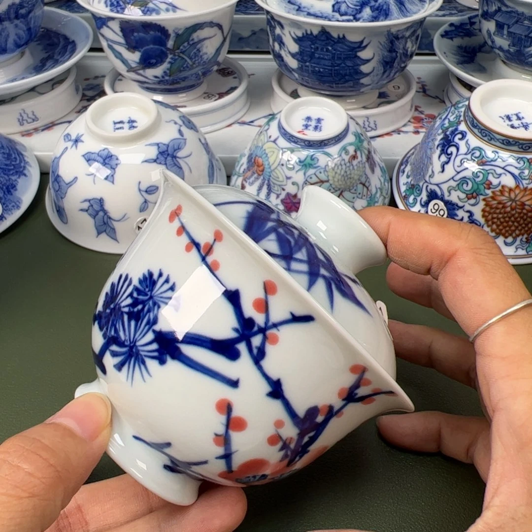 陶瓷景德镇纯手工纯手绘茶具木木53