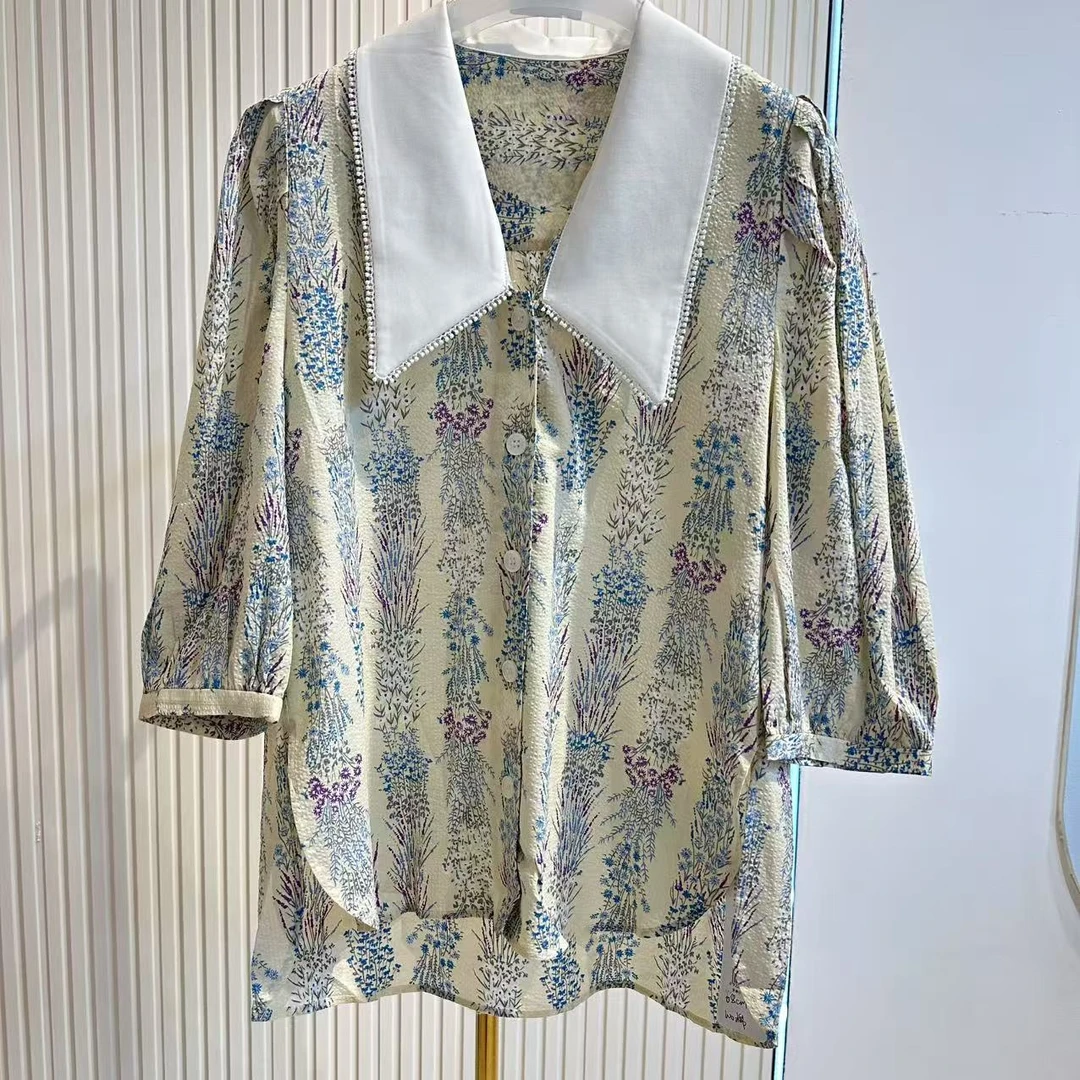 【大喜】四季经典碎花翻领衬衫（23012226）