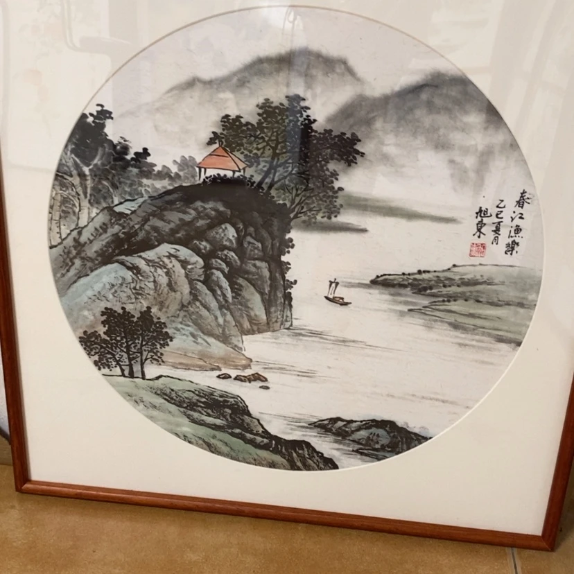 【闪购商品】国画手绘国画带框60.60